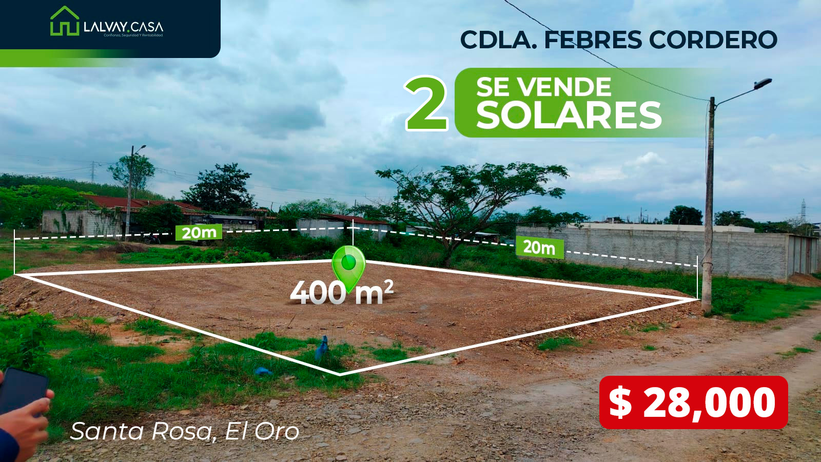Sector Febres Cordero, Parroquia Urbana Santa Rosa, El Oro, 0 , 0 ,0,Solar,En Venta,Sector Febres Cordero,1093